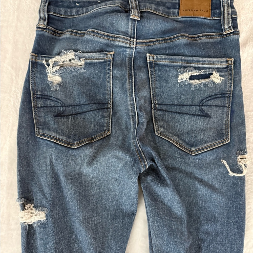American Eagle Distressed Stretch Skinny Jeans 2 2R women’s - Picture 8 of 8